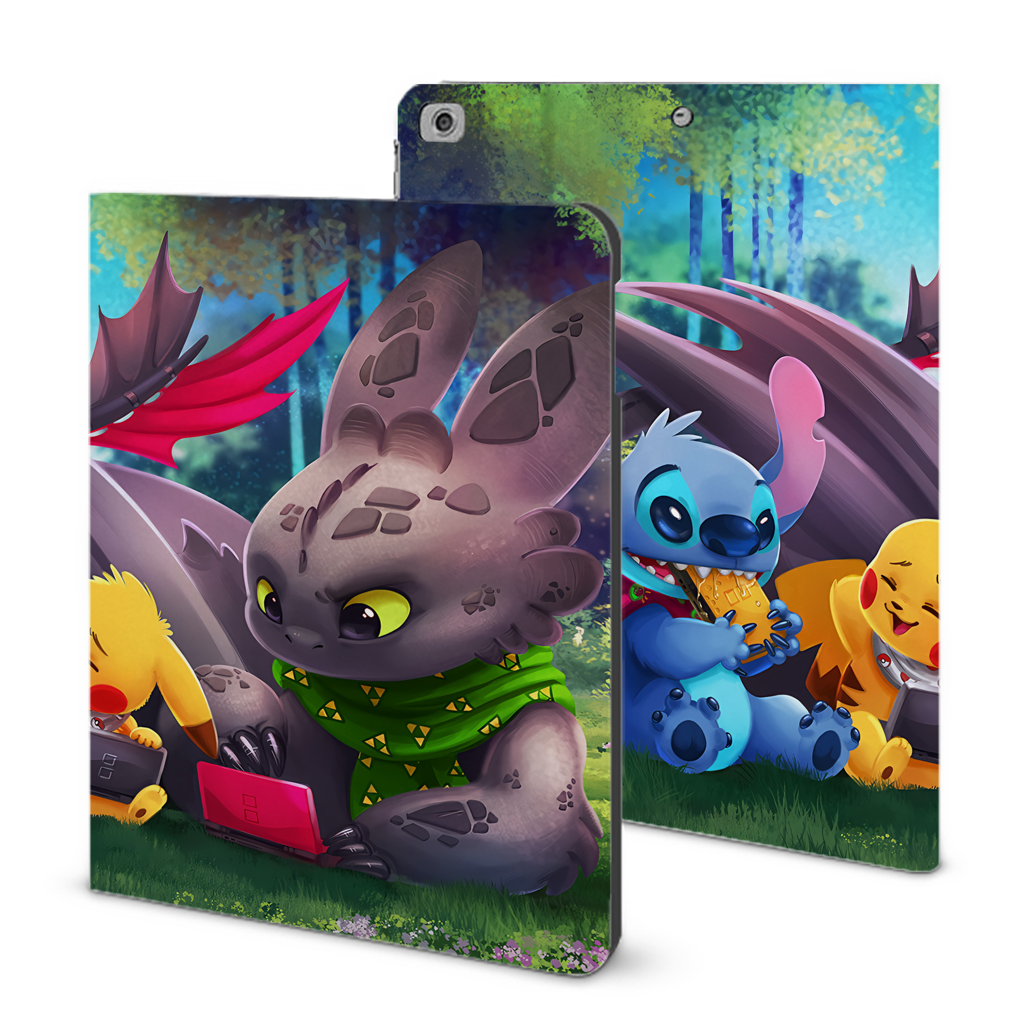 （画像用） ポケットモンスター Pokémon IPad ケース ブック型 PUレザー TPU 耐衝撃 軽量 薄型 ペン収納なし 全面保護 IPad 各モデル対応